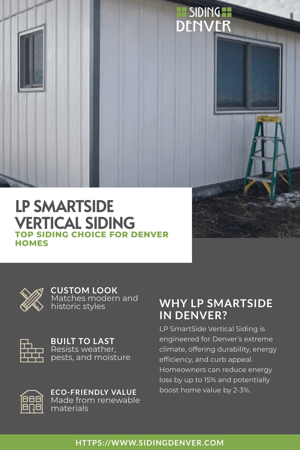 LP SmartSide Vertical Siding Denver Infographic
